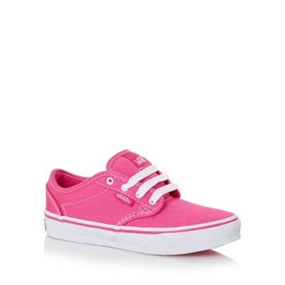 Vans Girl's pink classic canvas trainers